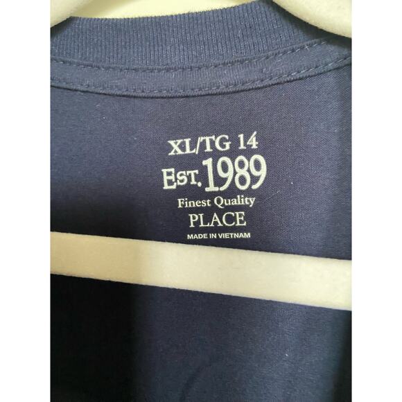 The Children's‎ Place Boys Tank Top Size XL 14 Navy Blue Shark Surf Killer Waves - Picture 5 of 6